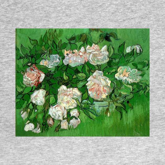 Still Life: Pink Roses by Vincent van Gogh by MasterpieceCafe